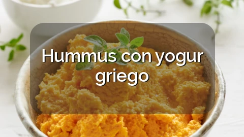 Hummus con yogur griego