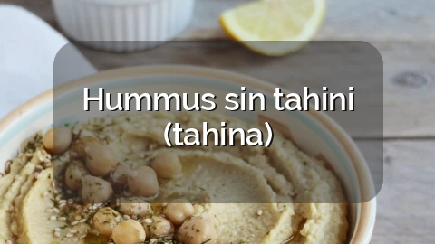 Hummus sin tahini (tahina)