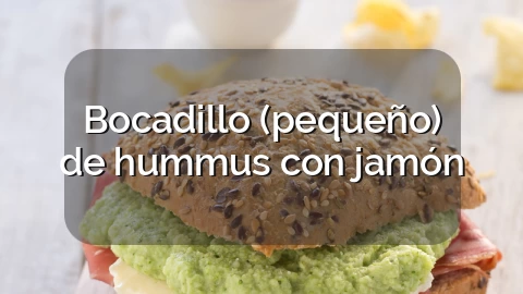 Bocadillo (pequeño) de hummus con jamón