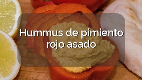 Hummus de pimiento rojo asado