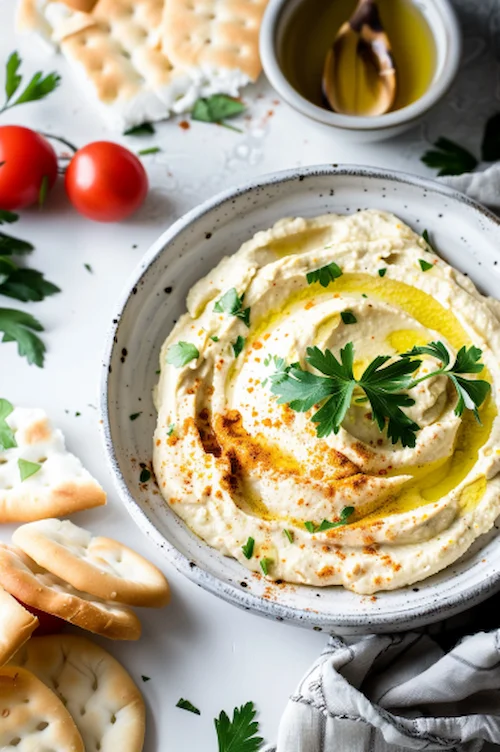 elaboración Hummus con yogur griego