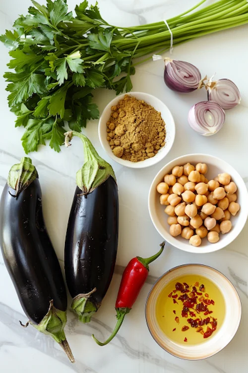 ingredientes Hummus de berenjena sin tahini