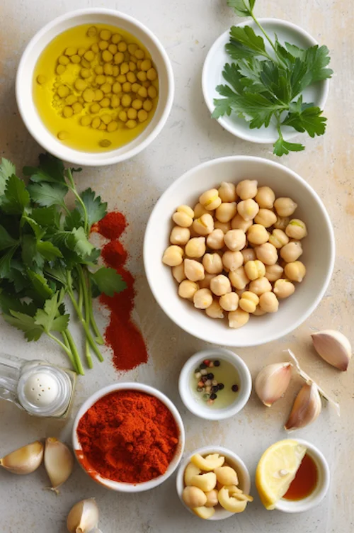 ingredientes Hummus de curry