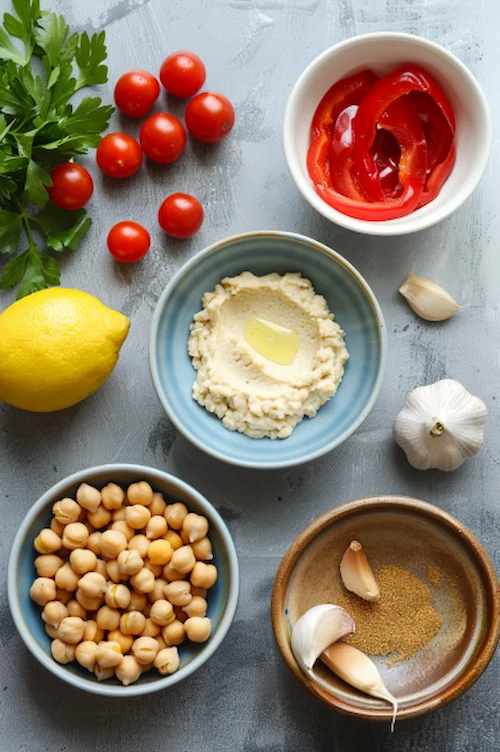 ingredientes Hummus de pimientos del piquillo