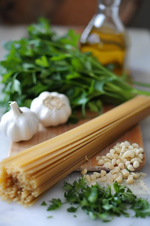 ingredientes Pasta con hummus