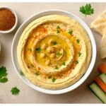 Tostada de Hummus con Jamón