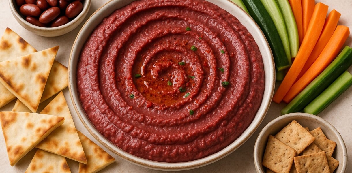 hummus de alubias roja