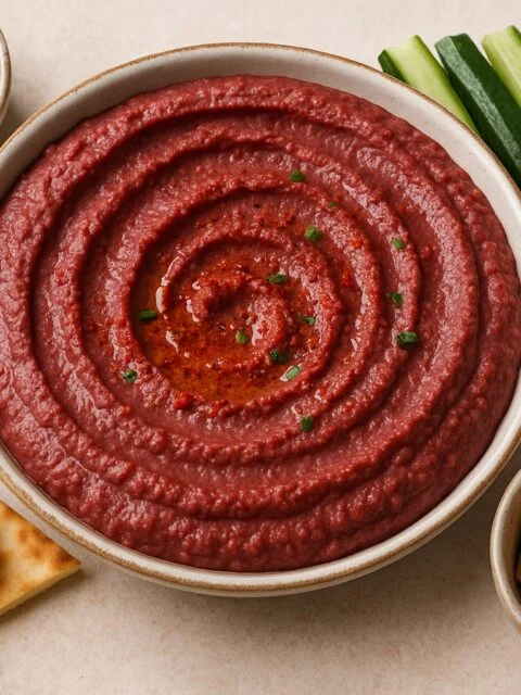 hummus de alubias roja