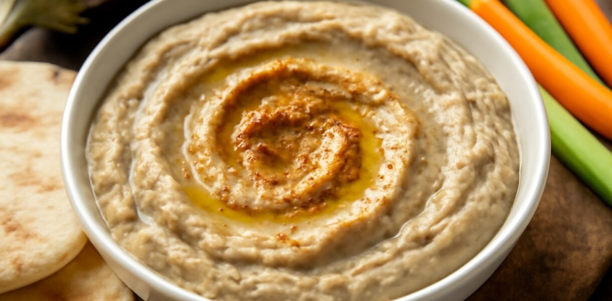 hummus de berenjena sin tahini