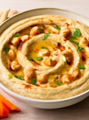 hummus ocn garbanzos de bote