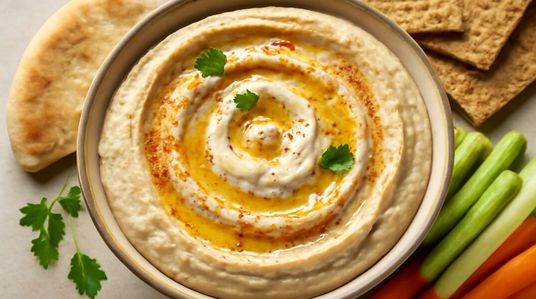 hummus con yogur griego