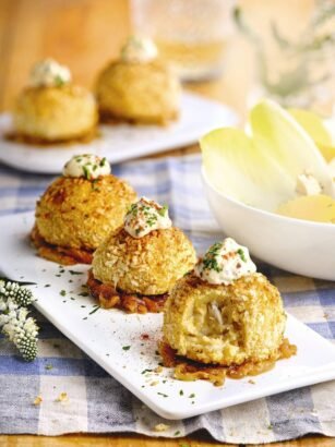 Deliciosos volovanes rellenos: una opción gourmet con hummus Deliciosos volovanes rellenos: una opción gourmet con hummus