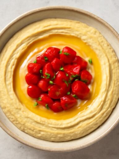 Hummus con pimiento piquillo